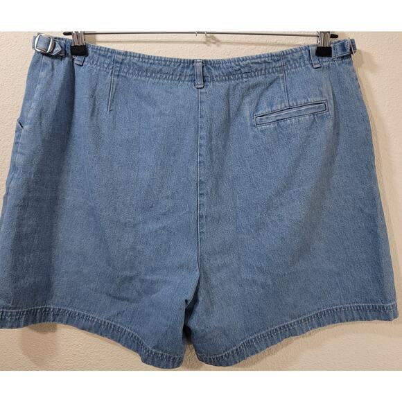 Westbound Blue Lightwashed Denim Shorts 18 Lightweight Slashed Pockets Soft - Picture 2 of 4
